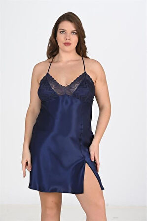 Ahu 2li Lacivert Sabahlık Takımı Bigsize 6215