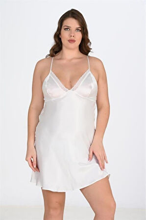 Ahu 2li Beyaz-Pembe Sabahlık Takımı Bigsize 6210