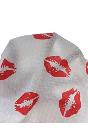 Kiss Öpücük Beyaz Şortlu Takım