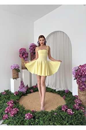 Clara Askılı Mini Elbise