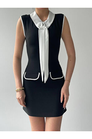 Area Fularlı Elbise