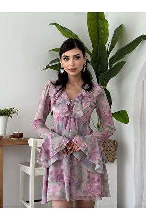 Elose Fırfırlı Elbise