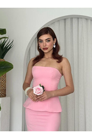 Spas Straplez Elbise