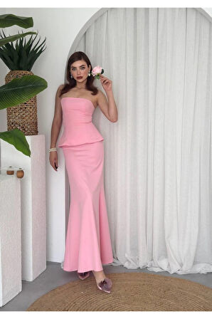 Spas Straplez Elbise