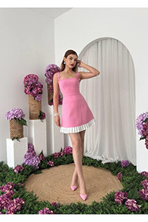 Steel Fiyonk Detay Elbise