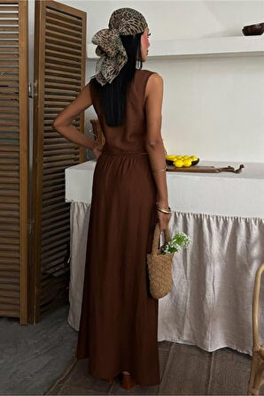 Yelek Önden Bağlamalı Uzun Etekli Takım 10192