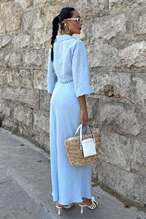 Crop Gömlekli Ve Eteği Büzgülü Tasarım Takım 10201