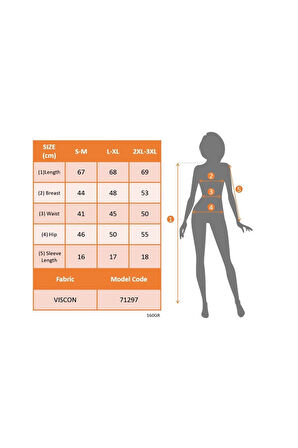 Kadın Kısa Kollu Yuvarlak Yaka Yandan Düğmeli Viskon Bluz