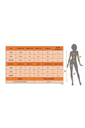 Kadın Kısa Kollu Bisiklet Yaka Viskon Iki Iplik Bluz Ve Pantolon Ikili Takım