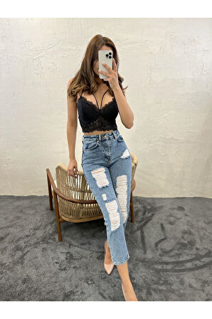 5998 KOT PANTOLON-MAVİ