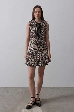 Leopar Desen Mini Etek - Leopar
