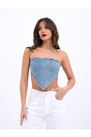 6222 KOT CROP-MAVİ