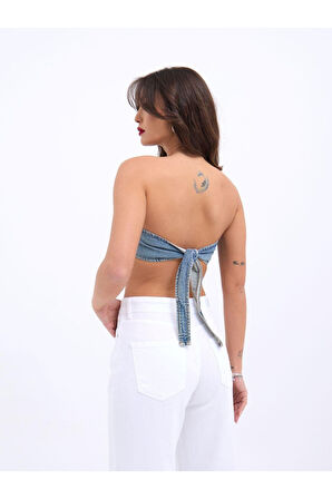 6222 KOT CROP-MAVİ