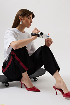 Şerit Detay Palazzo Pantolon