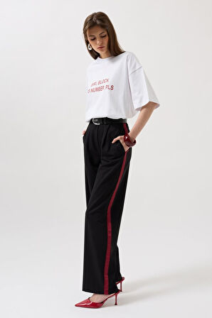 Şerit Detay Palazzo Pantolon