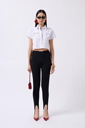 Kurdele Detay Crop Gömlek