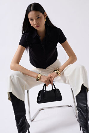 Kurdele Detay Crop Gömlek