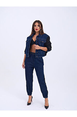 6627 KOT PANTOLON-MAVİ