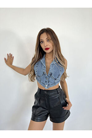 6244 KOT YELEK-MAVİ