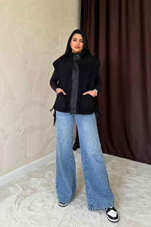 Siyah Cepli Kısa Yelek