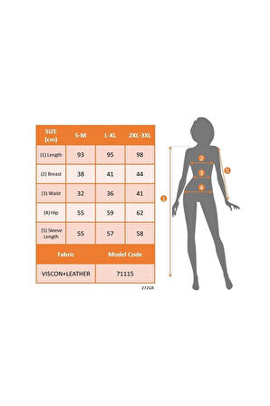 Kadın Uzun Kollu üst Viskon Alt Kloş Deri Elbise