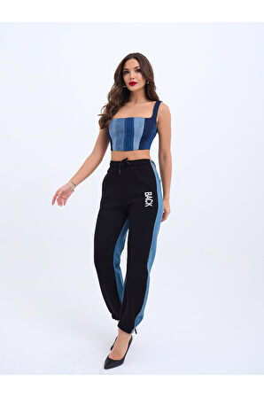 6890 KOT CROP-MAVİ