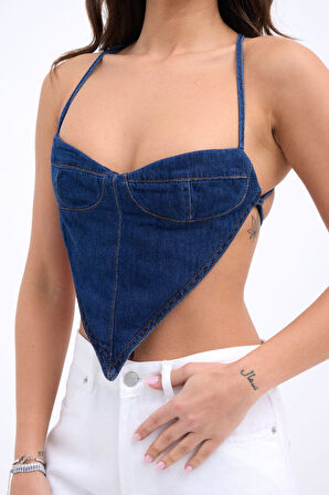 6968 KOT CROP-MAVİ