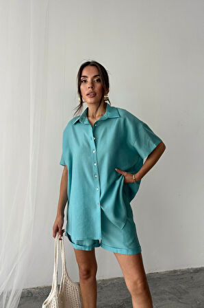 GÖMLEK - ŞORT TAKIM - Yeşil