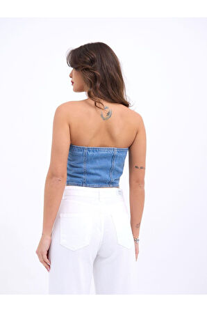 6991 KOT BLUZ-MAVİ