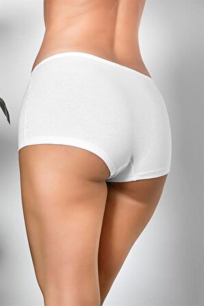 PAMUKLU BOXER KÜLOT BEYAZ (MGP2963)