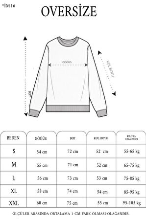 Kışlık Bisiklet Yaka Ön Ve Arka Baskılı SweatShirt - Beyaz