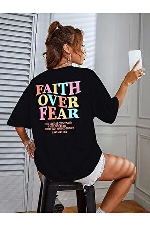 Bisiklet Yaka Baskılı T-shirt - Siyah