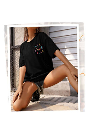 Baskılı T-shirt - Siyah