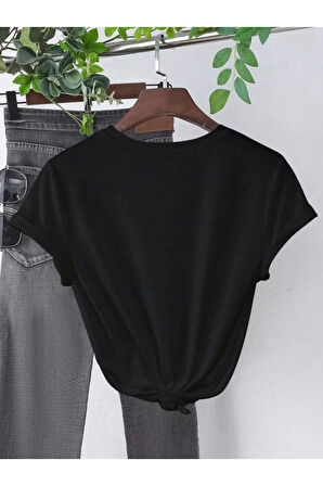 Baskılı T-shirt - Siyah