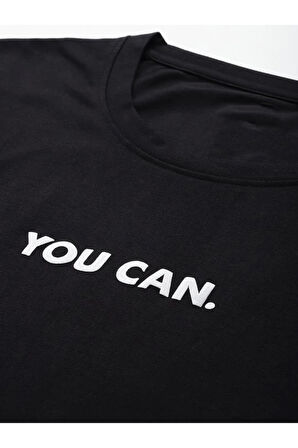 Baskılı Oversize T-shirt - Siyah