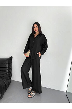 Gömlek Pantolon Ikili Takım - Siyah