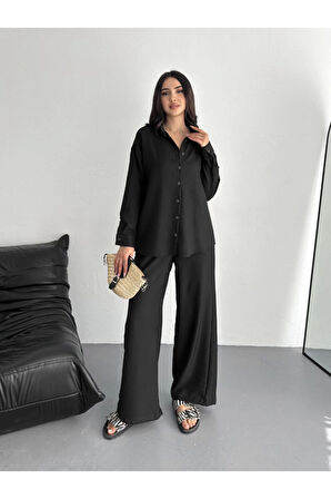 Gömlek Pantolon Ikili Takım - Siyah