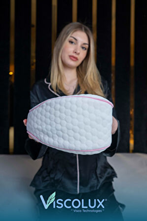 Diz Arası Ortopedik Yastık - V Model Diz Arası Yastık Visco Yastık Mavi 25x25x15