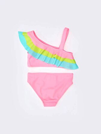 Renkli volanlı kız çocuk bikini takım DB200617BT