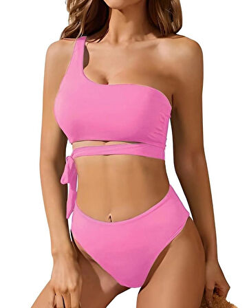 Bikini üstü yandan bağlama detaylı