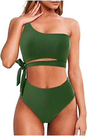 Bikini üstü yandan bağlama detaylı