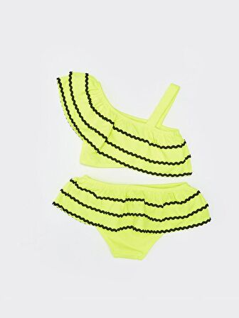 Sutaşı detaylı kız çocuk bikini takım