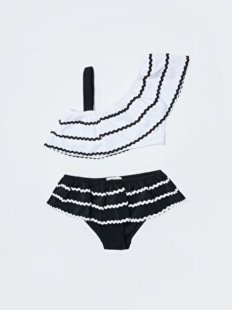 Sutaşı detaylı kız çocuk bikini takım
