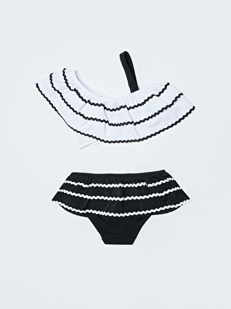 Sutaşı detaylı kız çocuk bikini takım