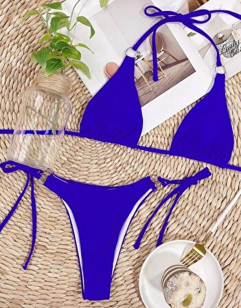 Deep Beach Ip ve halka detayli bikini takim