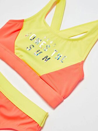 Turuncu sarı kız çocuk bikini takım DB200745BT