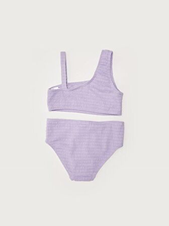 Dokulu kumaş kız çocuk bikini takım