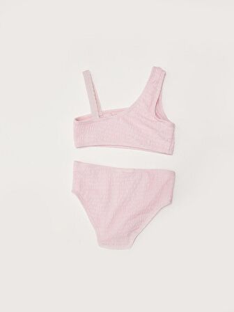 Dokulu kumaş kız çocuk bikini takım