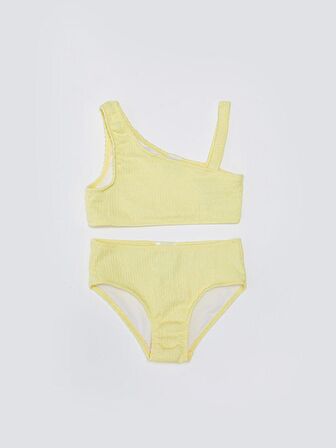 Dokulu kumaş kız çocuk bikini takım