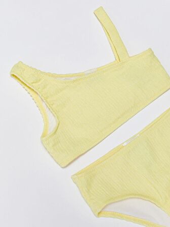 Dokulu kumaş kız çocuk bikini takım